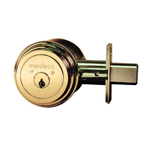 Medeco M3 11TR503-605 Bright Brass Deadbolt