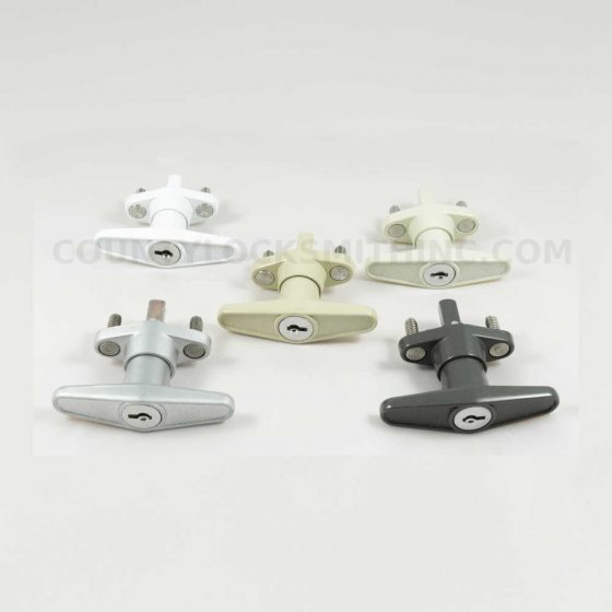 T Handle Lock for Accordion Hurricane Shutter County Locksmith Inc
