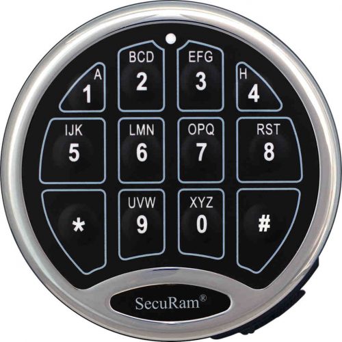 SecuRam SafeLogic Basic EC-0601A Chrome Keypad for Safe