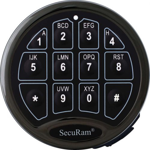 SecuRam SafeLogic Basic EC-0601ABC Black Chrome Keypad for Safe