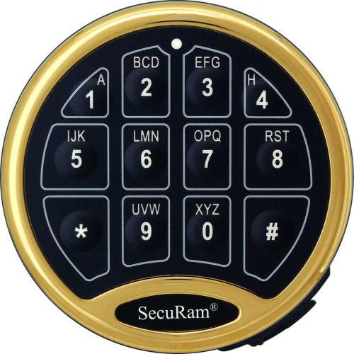 SecuRam SafeLogic Basic EC-0601ABR Brass Keypad for Safe