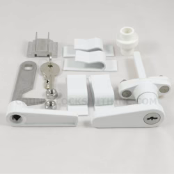 Accordion Shutter Hi-Tech L Lock White