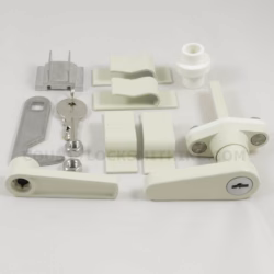 Accordion Shutter Hi-Tech L Lock Ivory