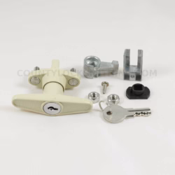 T Handle Lock for Accordion Hurricane Shutter Beige