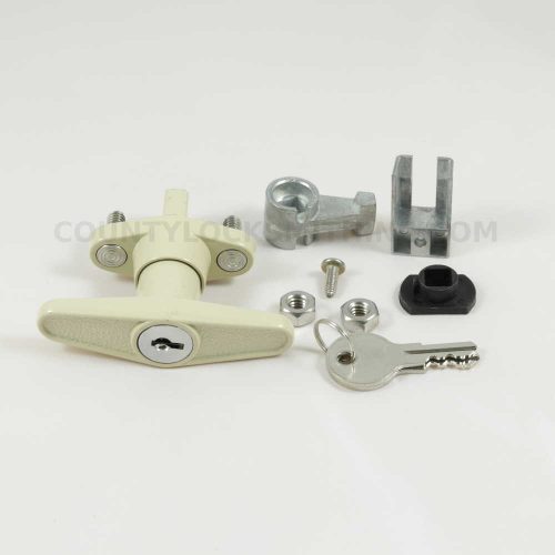 T Handle Lock for Accordion Hurricane Shutter Beige