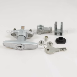T Handle Lock for Accordion Hurricane Shutter Chrome