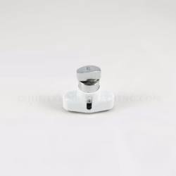 Accordion Shutter HV Push Lock with Thumbturn Color White