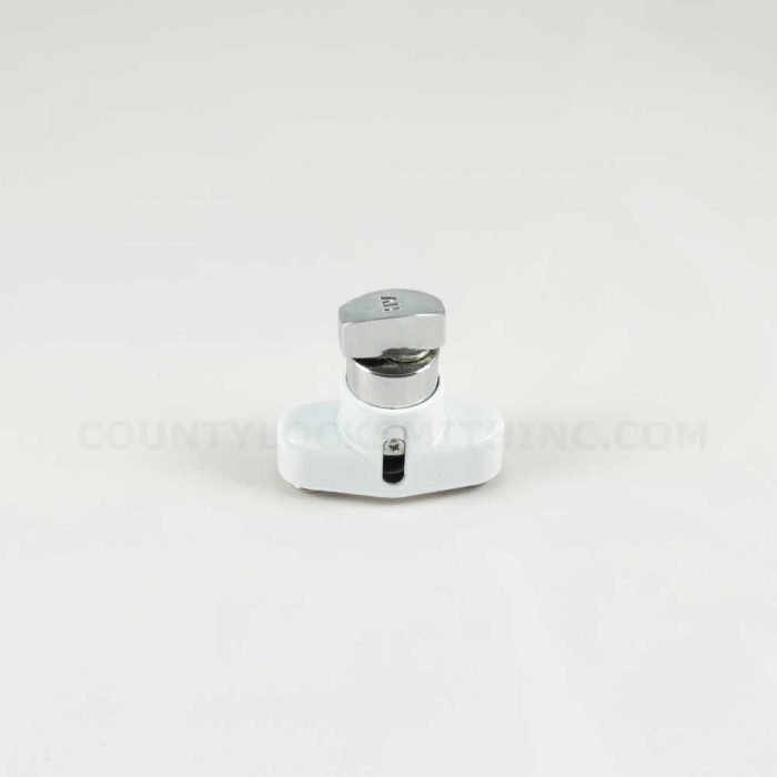 Accordion Shutter Push Lock Thumbturn White