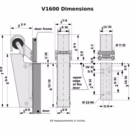 V1600 Dimensions