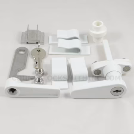 Accordion Shutter Hi-Tech L Lock White