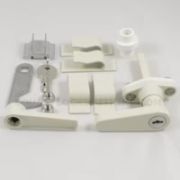 Accordion Shutter Hi-Tech L Lock Ivory