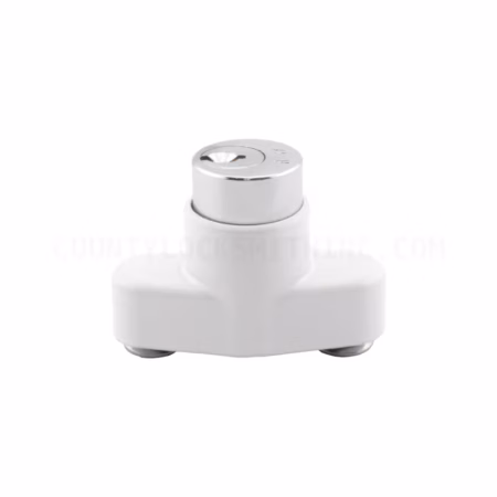 Accordion Shutter HV Push Lock White
