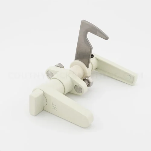 Accordion Shutter HT L Lock With Thumb Turn Ivory