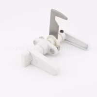 Accordion Shutter HT L Lock With Thumb Turn White