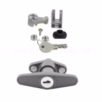 T Handle Lock for Accordion Hurricane Shutter Dark Bronze